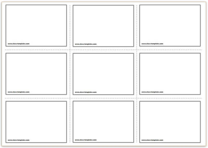 printable flash cards template