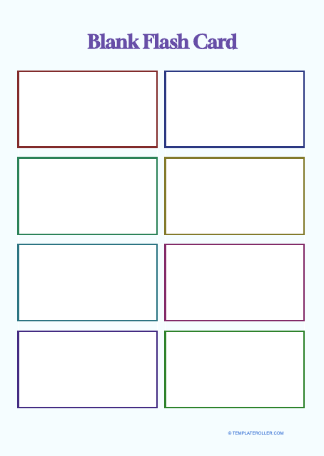 flash cards template printable