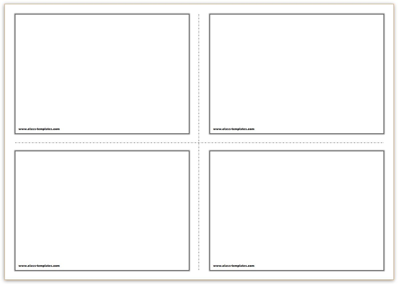 Printable Flash Cards Template Room Surf