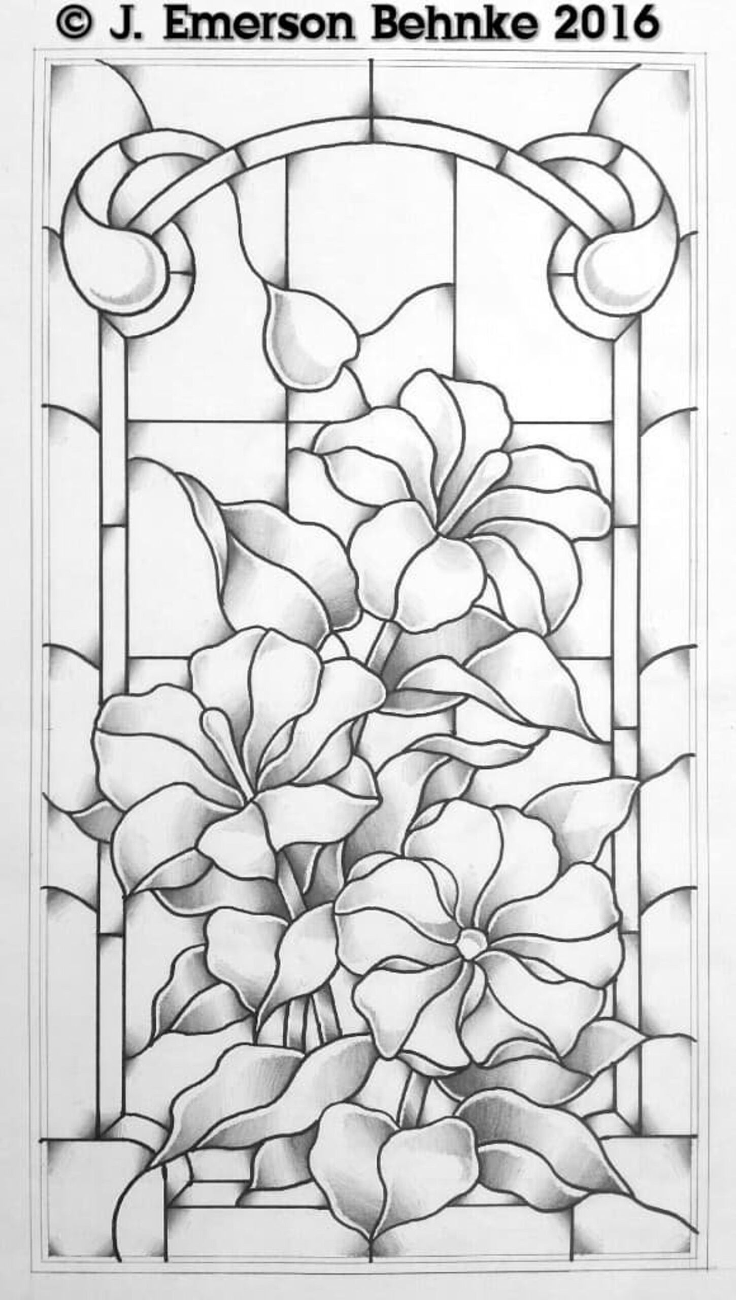 Printable Flower Stained Glass Patterns Printable Calendars AT A GLANCE