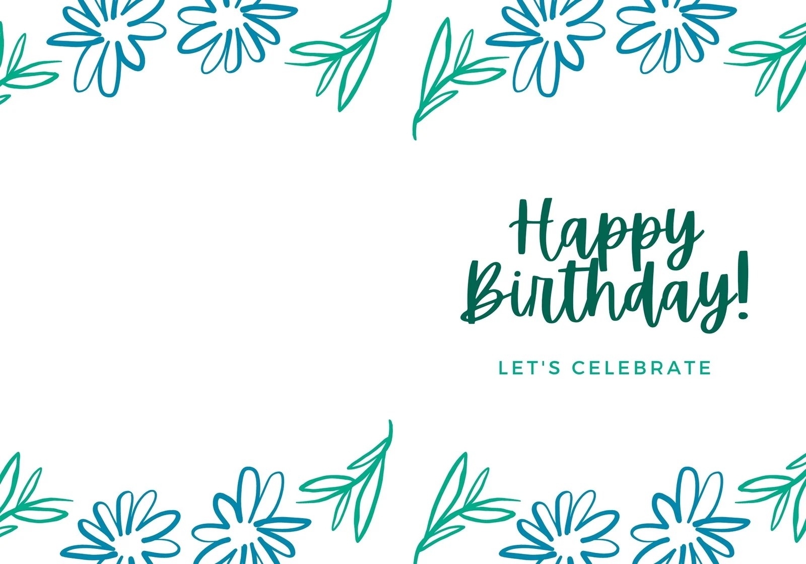 Printable Folding Card Template Theveliger Inside Quarter Fold Birthday 