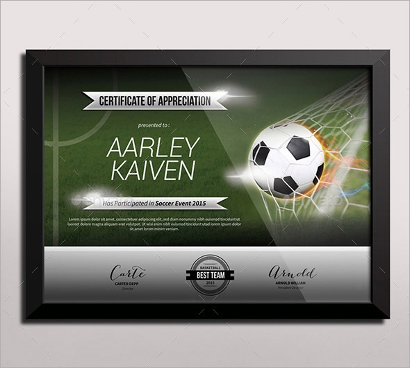 printable football certificate design