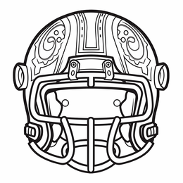 Printable Football Helmet Coloring Coloring Page