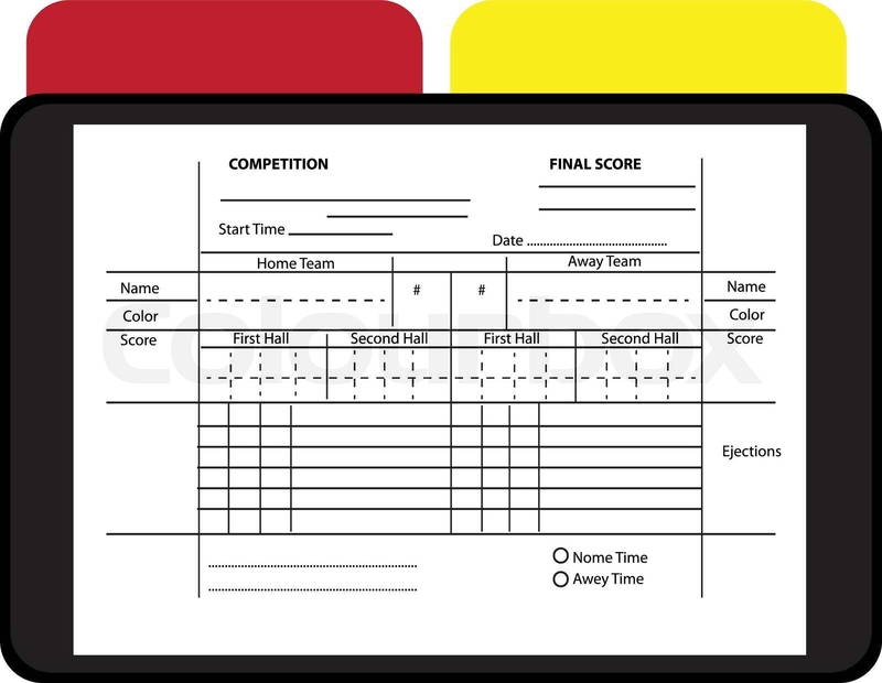 Printable Football Referee Score Card Template Free Templates Printable