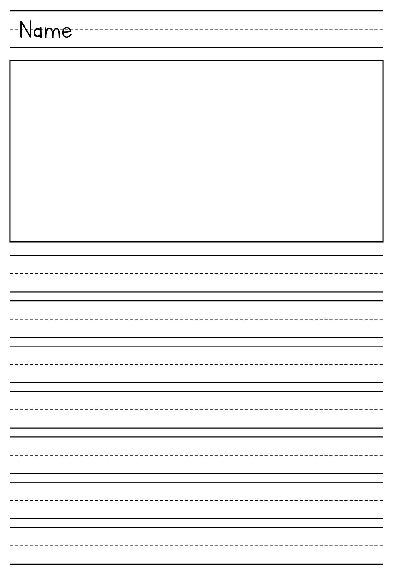 Printable Free Writing Paper With Picture Box Pdf Printable Word Searches