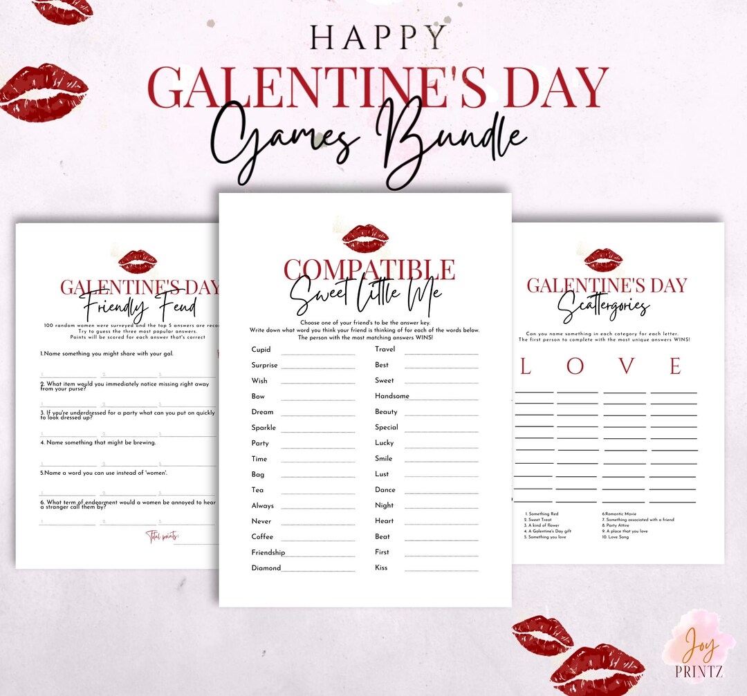 free printable galentine's games