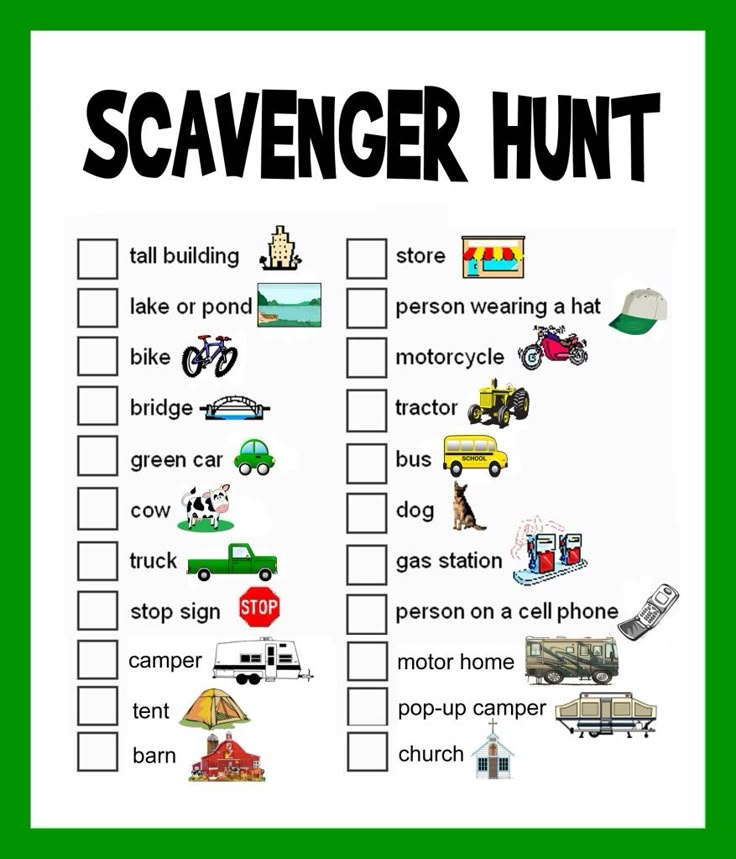 Printable Games For Car Rides