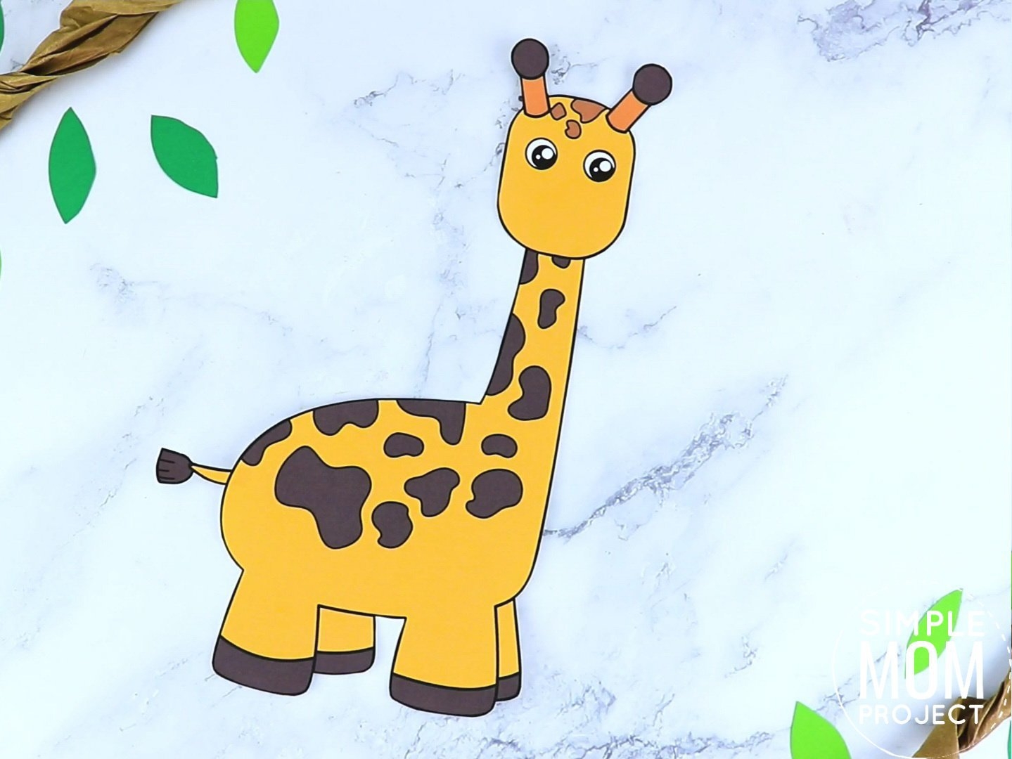 printable giraffe craft template