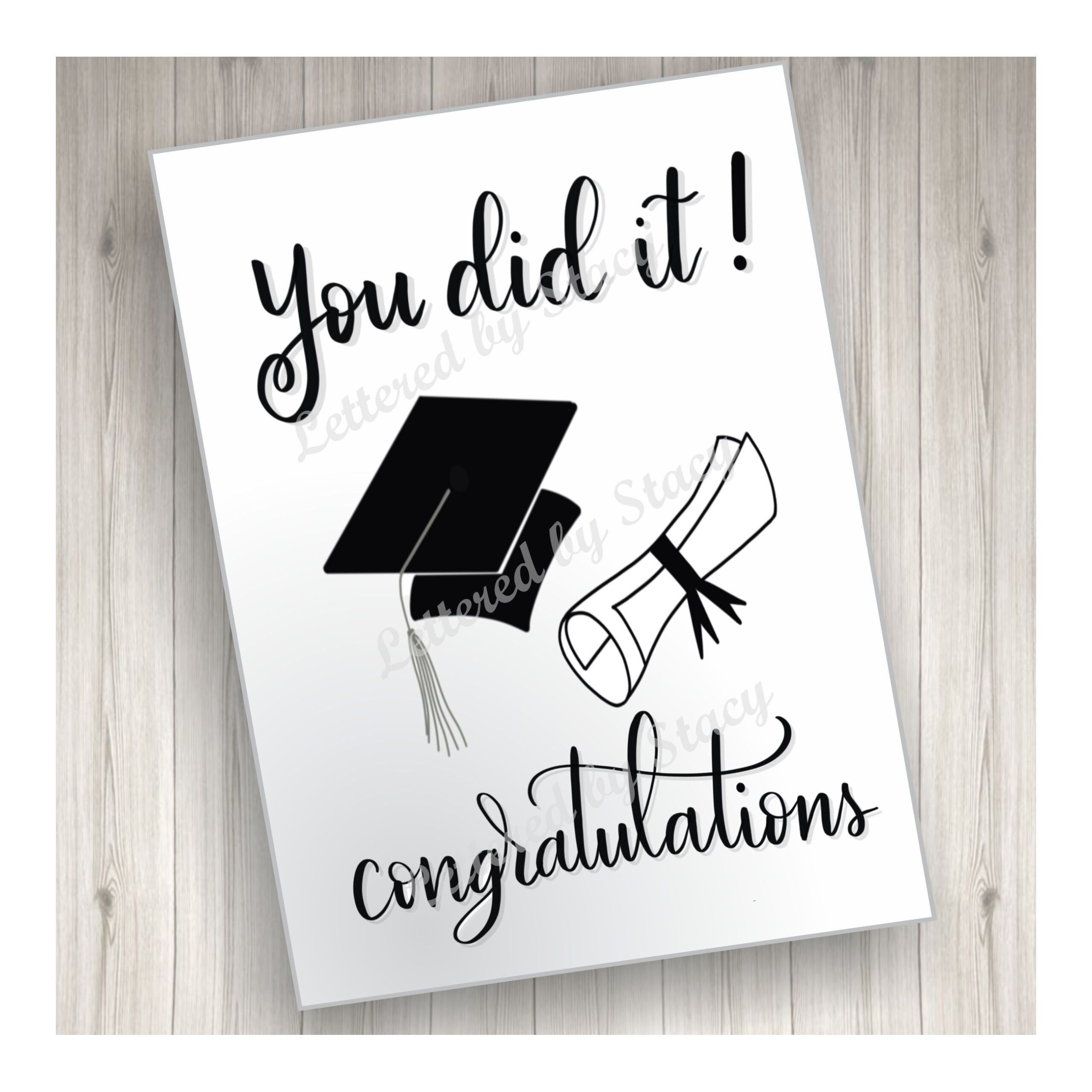 graduation card template printable