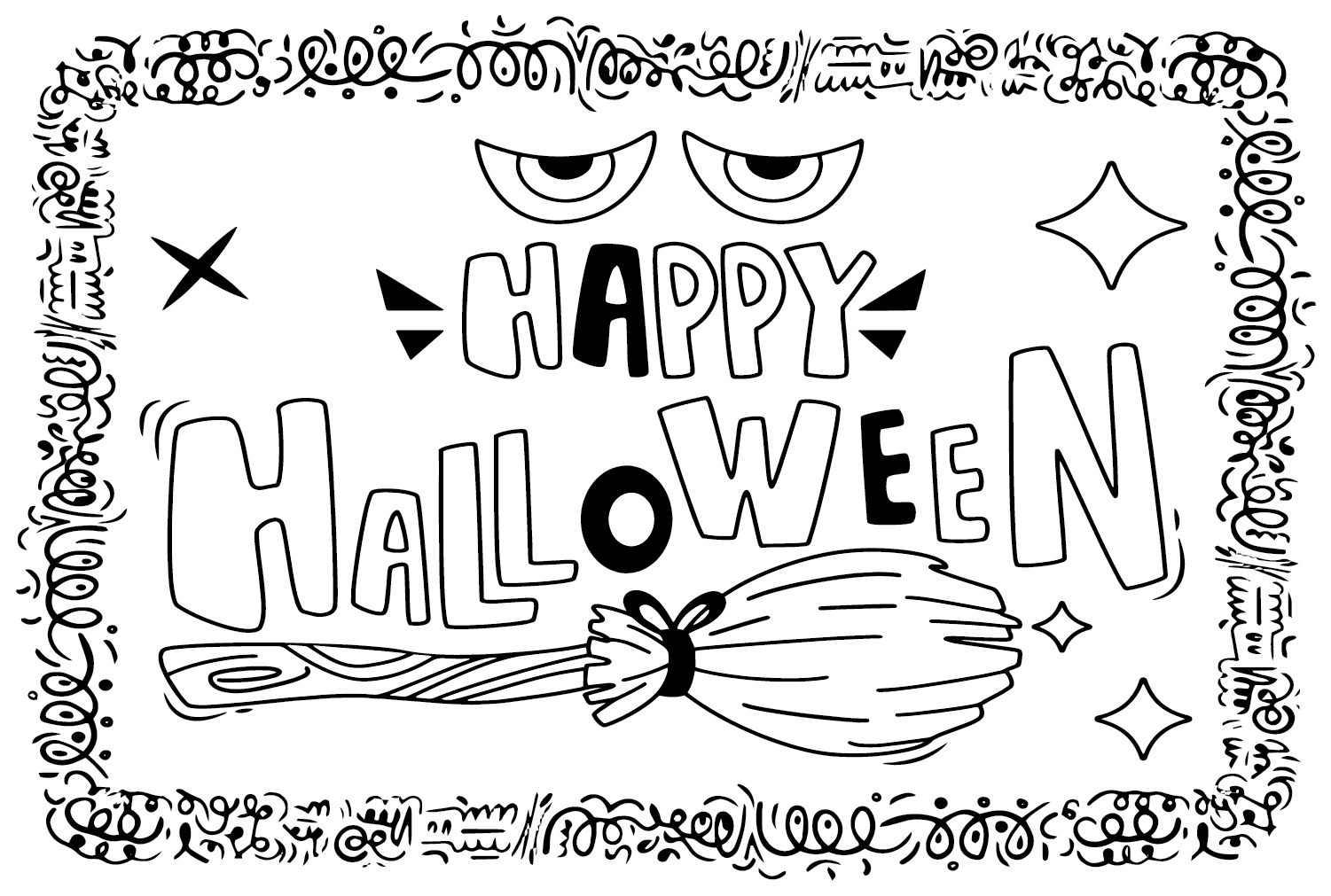 Printable Halloween Cards To Color Free Printable Coloring Pages