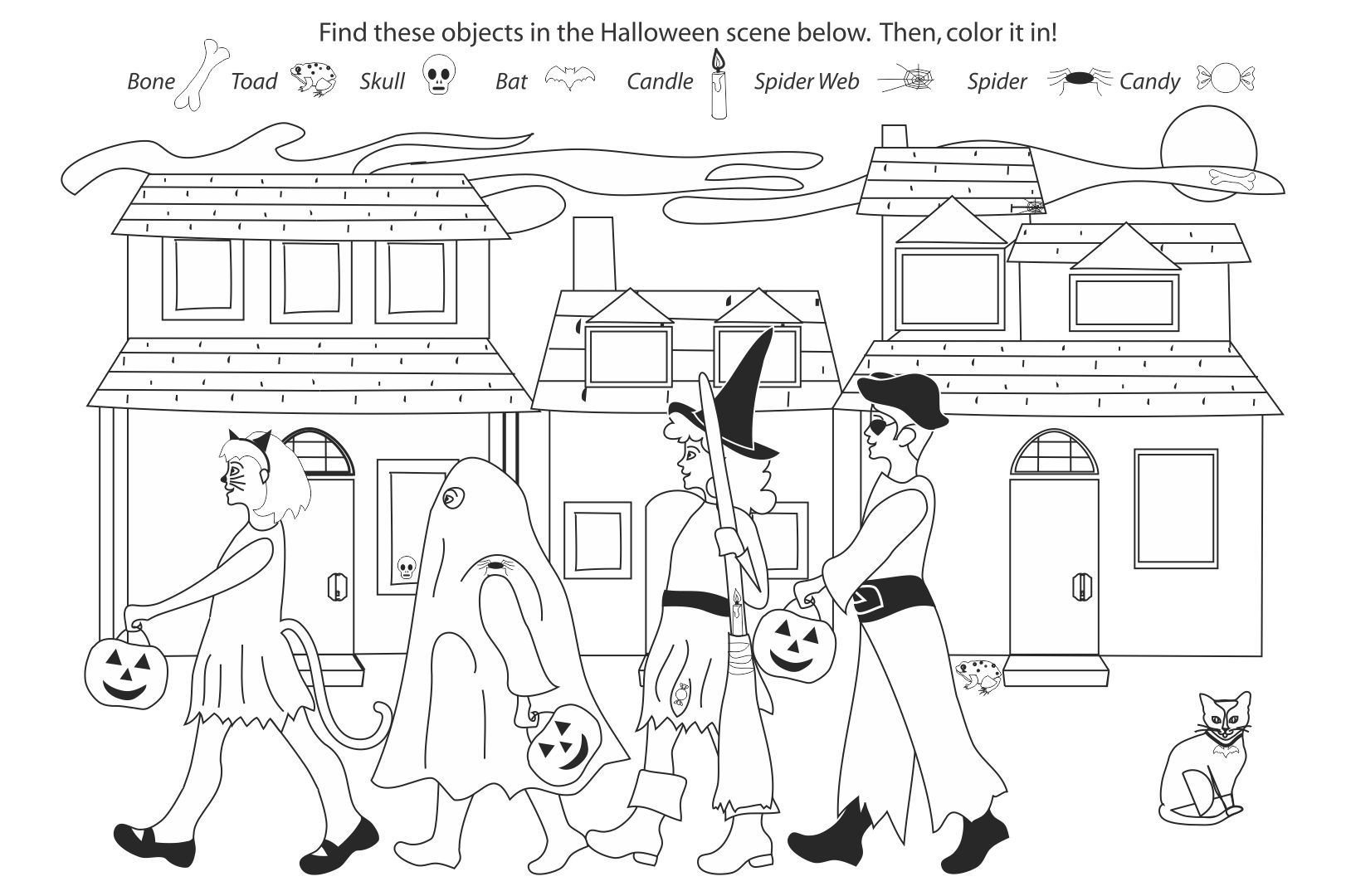 halloween hidden pictures printable