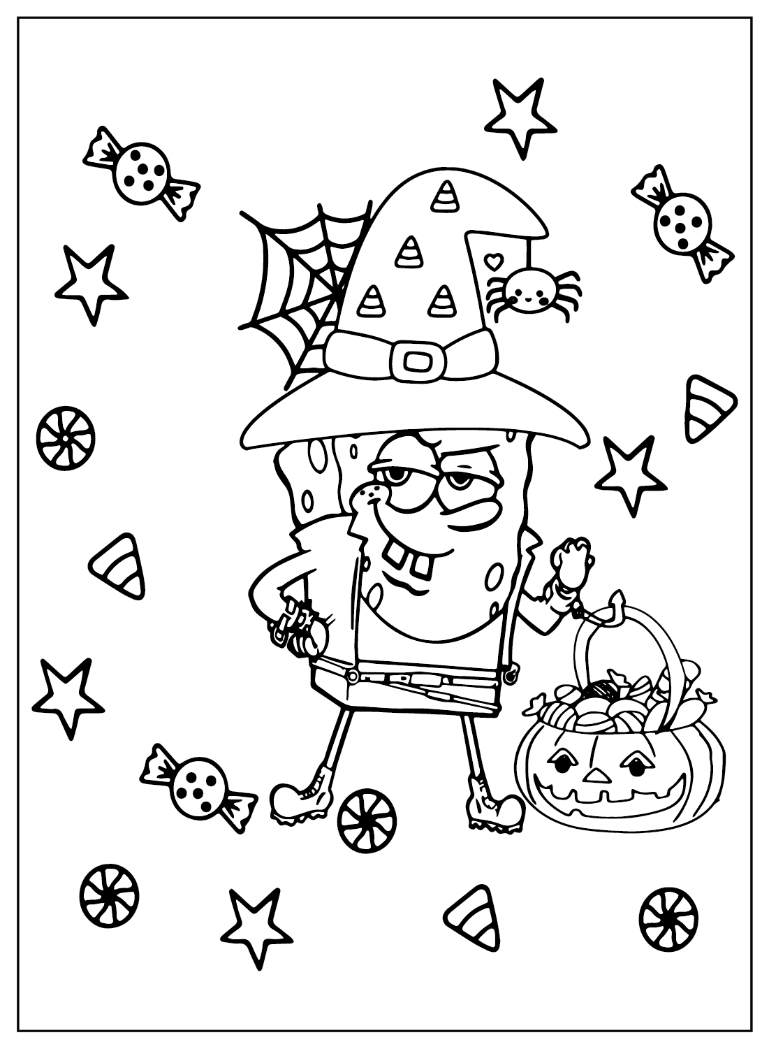 Printable Halloween Spongebob Coloring Page Free Printable Coloring Pages