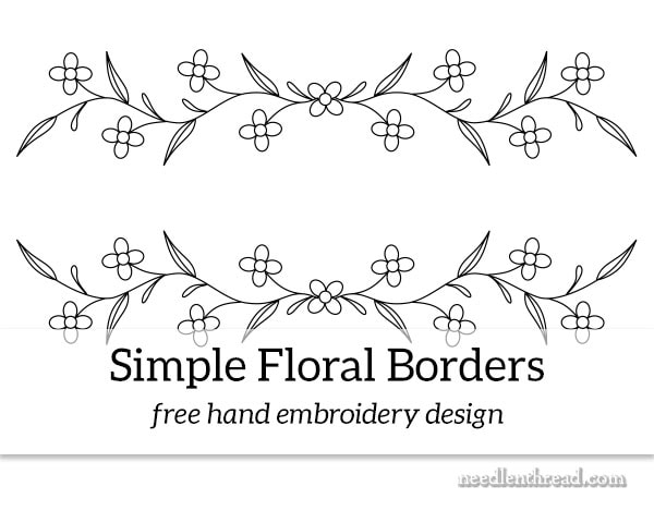 Printable Hand Embroidery Border Designs
