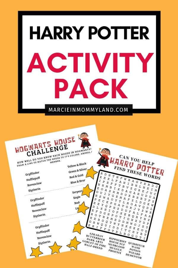 printable harry potter activities