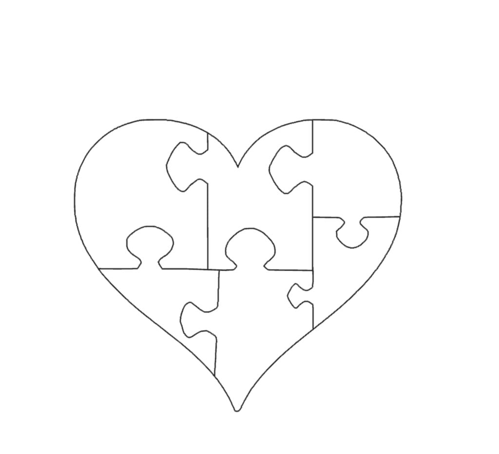Printable Heart Puzzle Template Printable Templates Online By Paul 