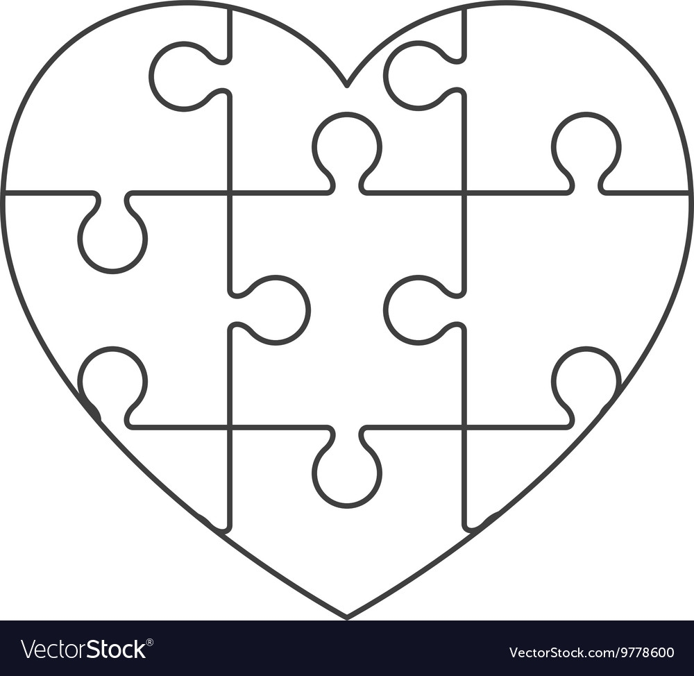 Printable Heart Shaped Puzzle Template Printable Templates