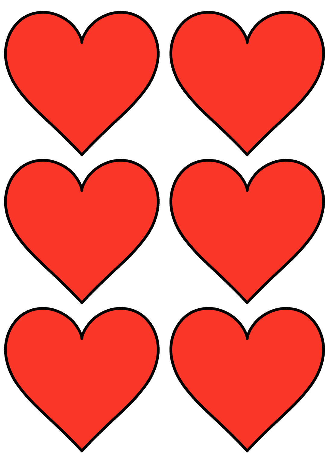 Printable Hearts Free All Sizes