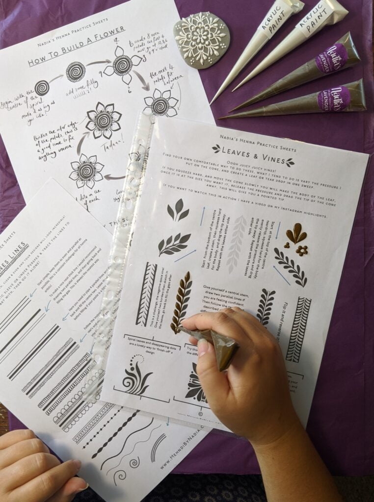 Printable Henna Practice Sheets Free Printable Templates