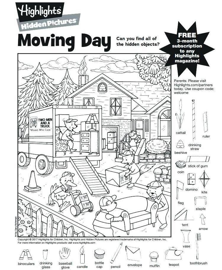 Printable Hidden Highlights Pictures Hidden Pictures Printable