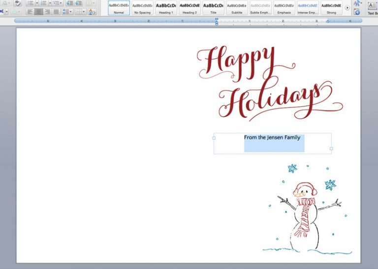 printable holiday card templates