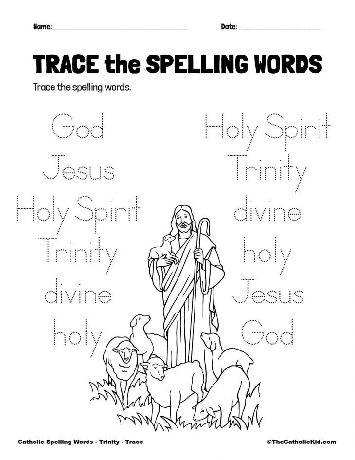printable holy trinity activity sheets