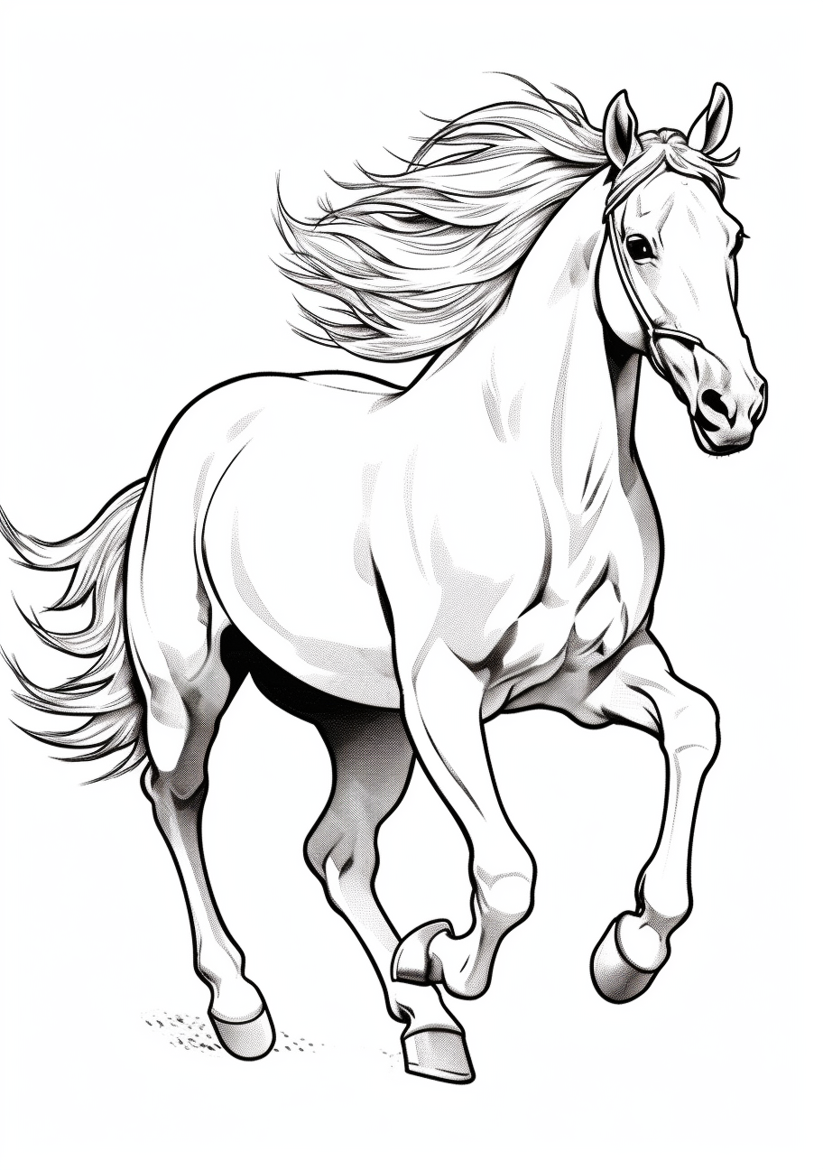 free printable horse pictures to color