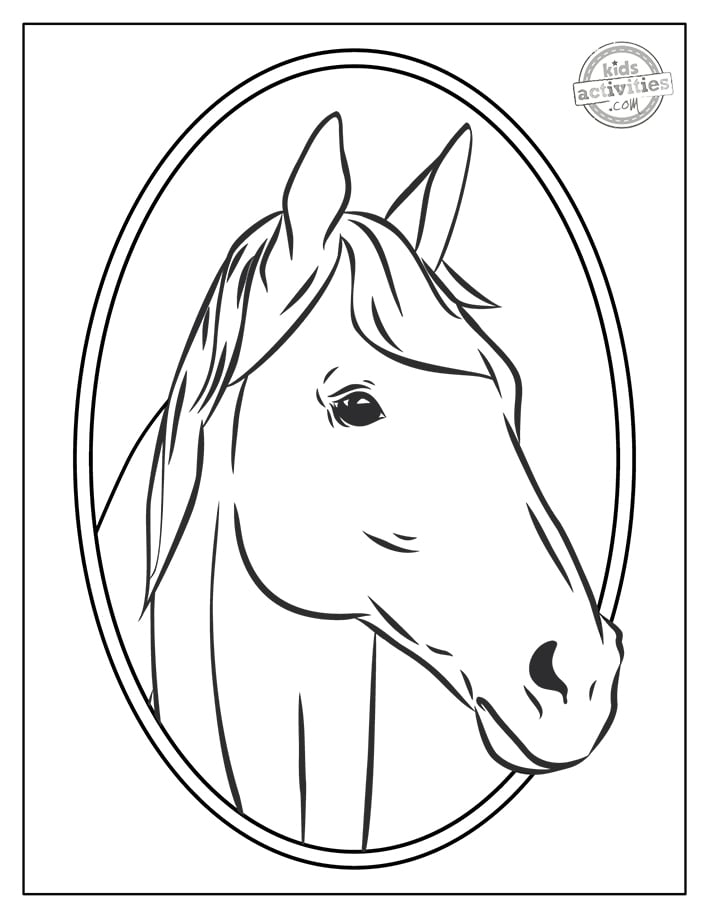 printable pictures of horses to color