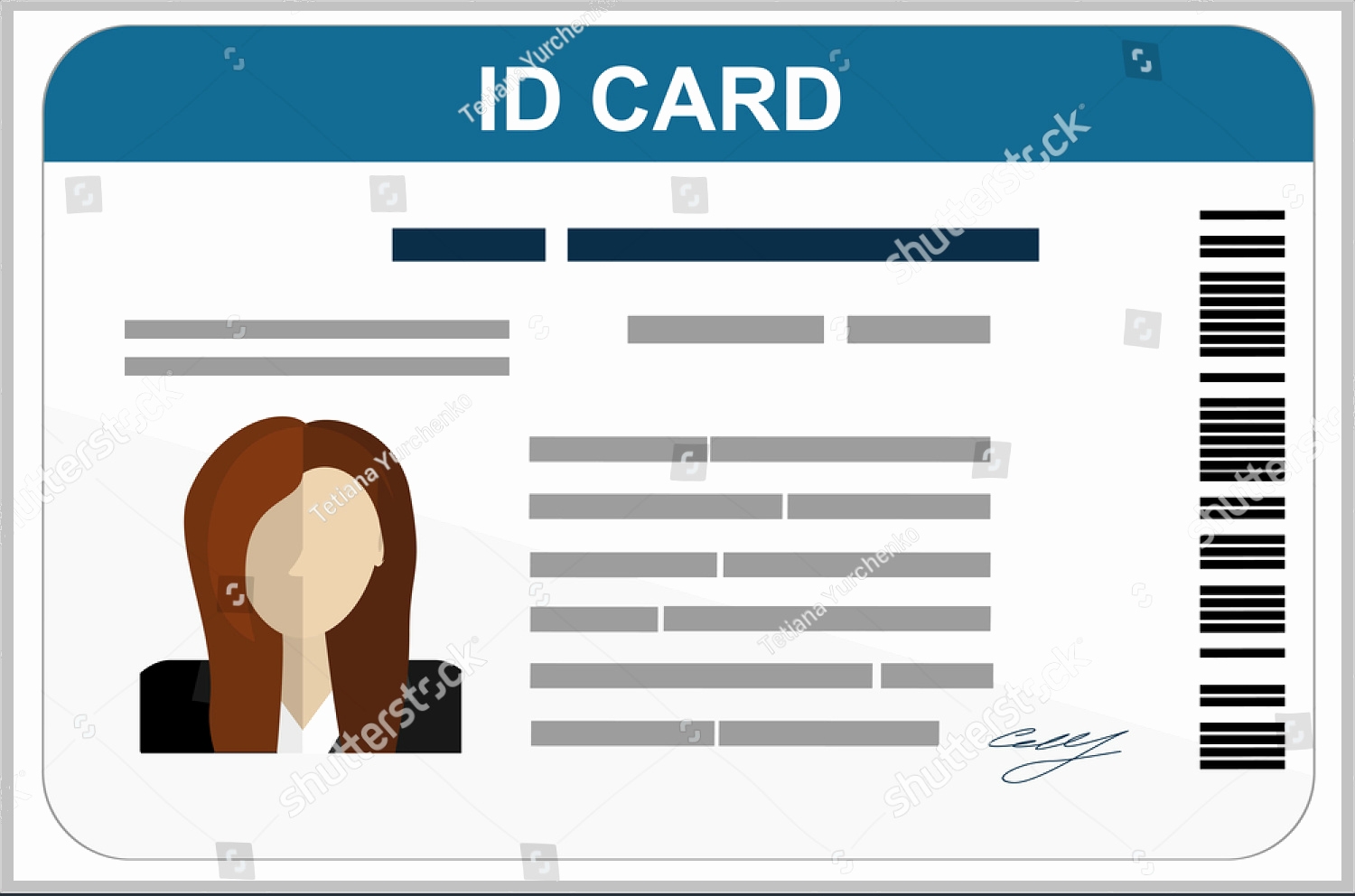 printable id card template