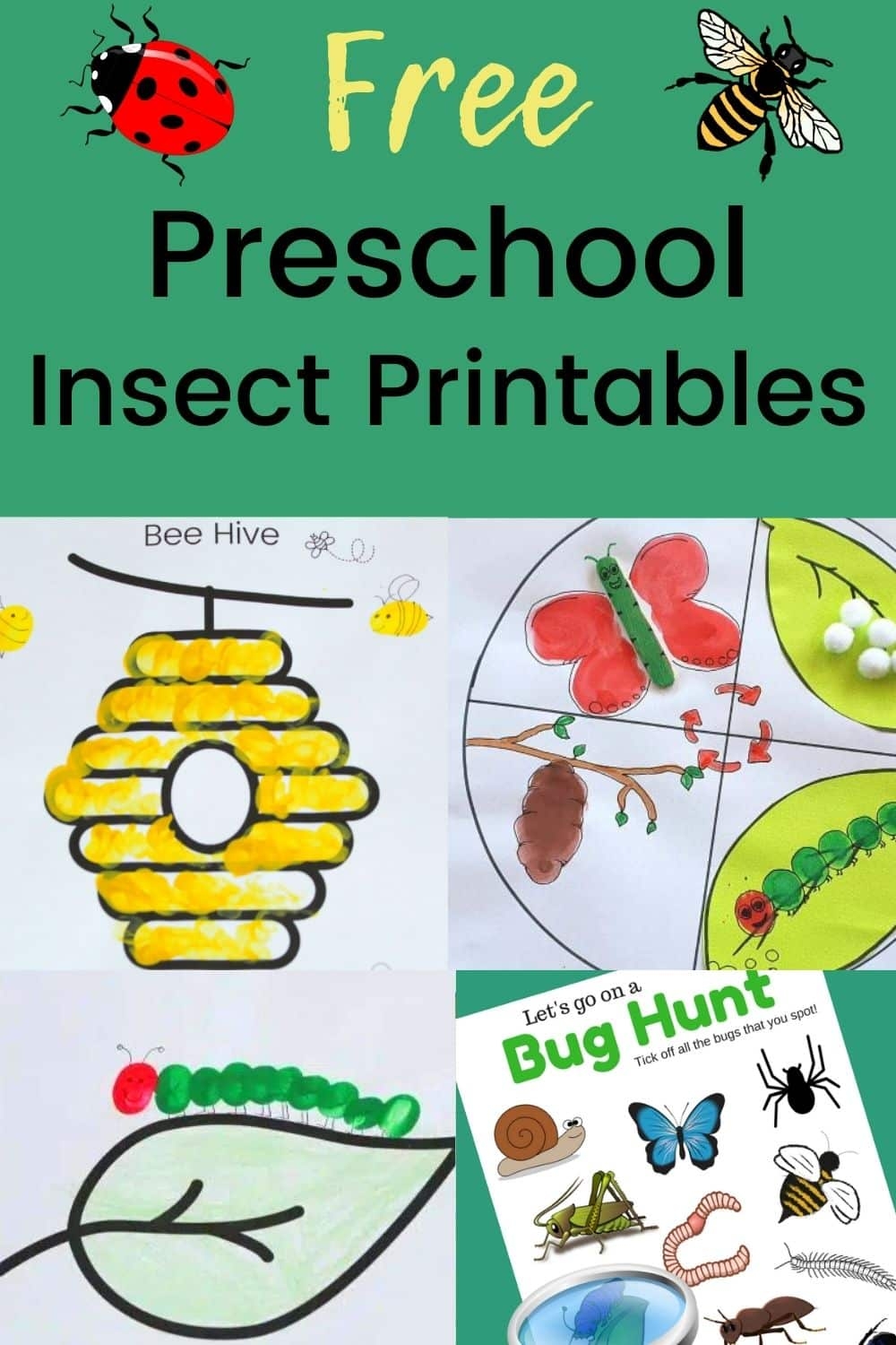 Printable Insect Activities For Preschoolers Printable Free Templates