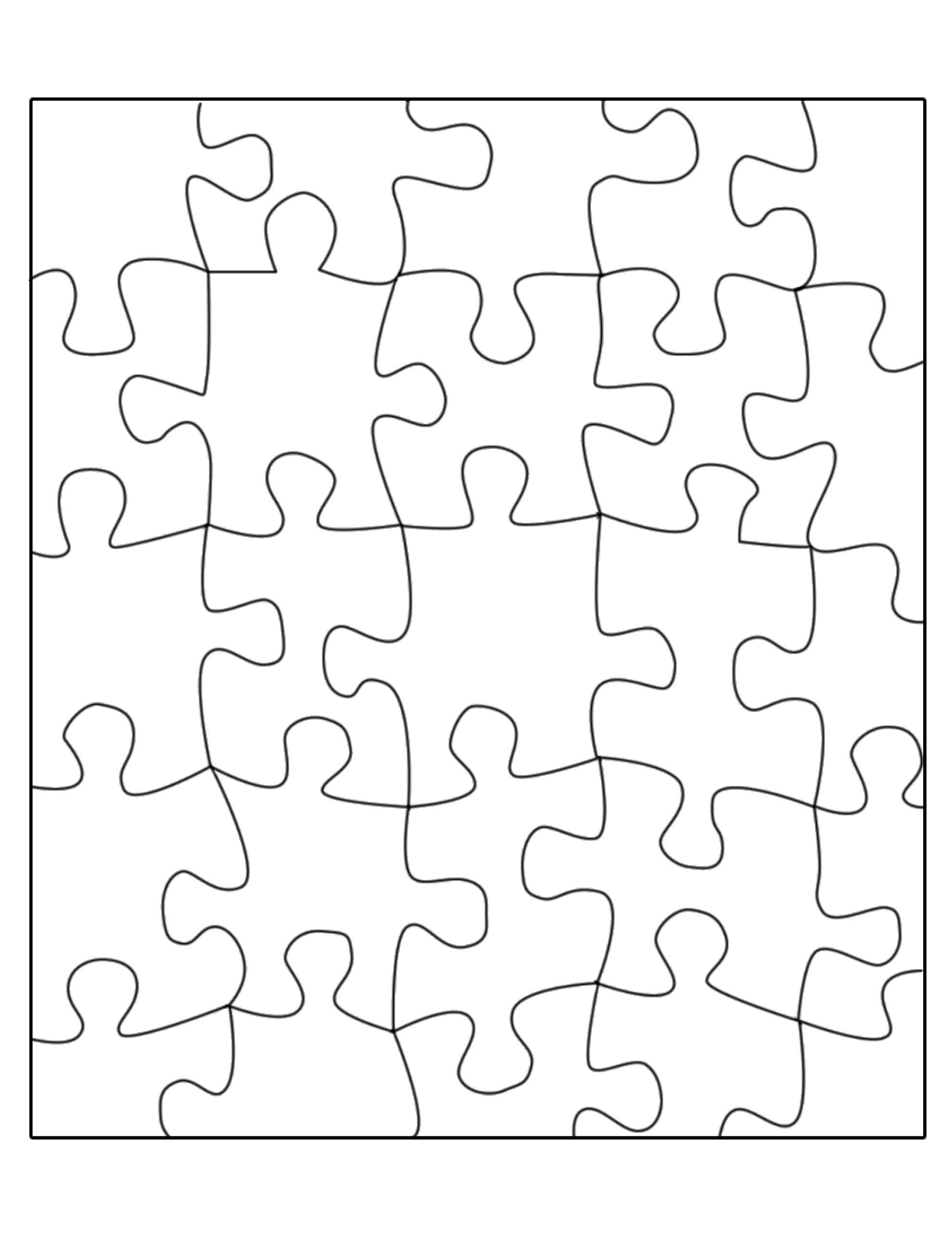 jigsaw puzzle template