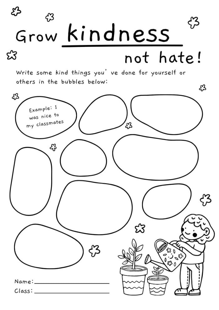 Printable Kindness Activities For Kindergarten Prntbl 