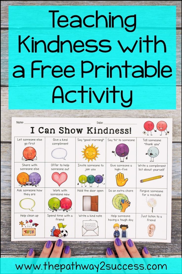 Printable Kindness Activities For Kindergarten