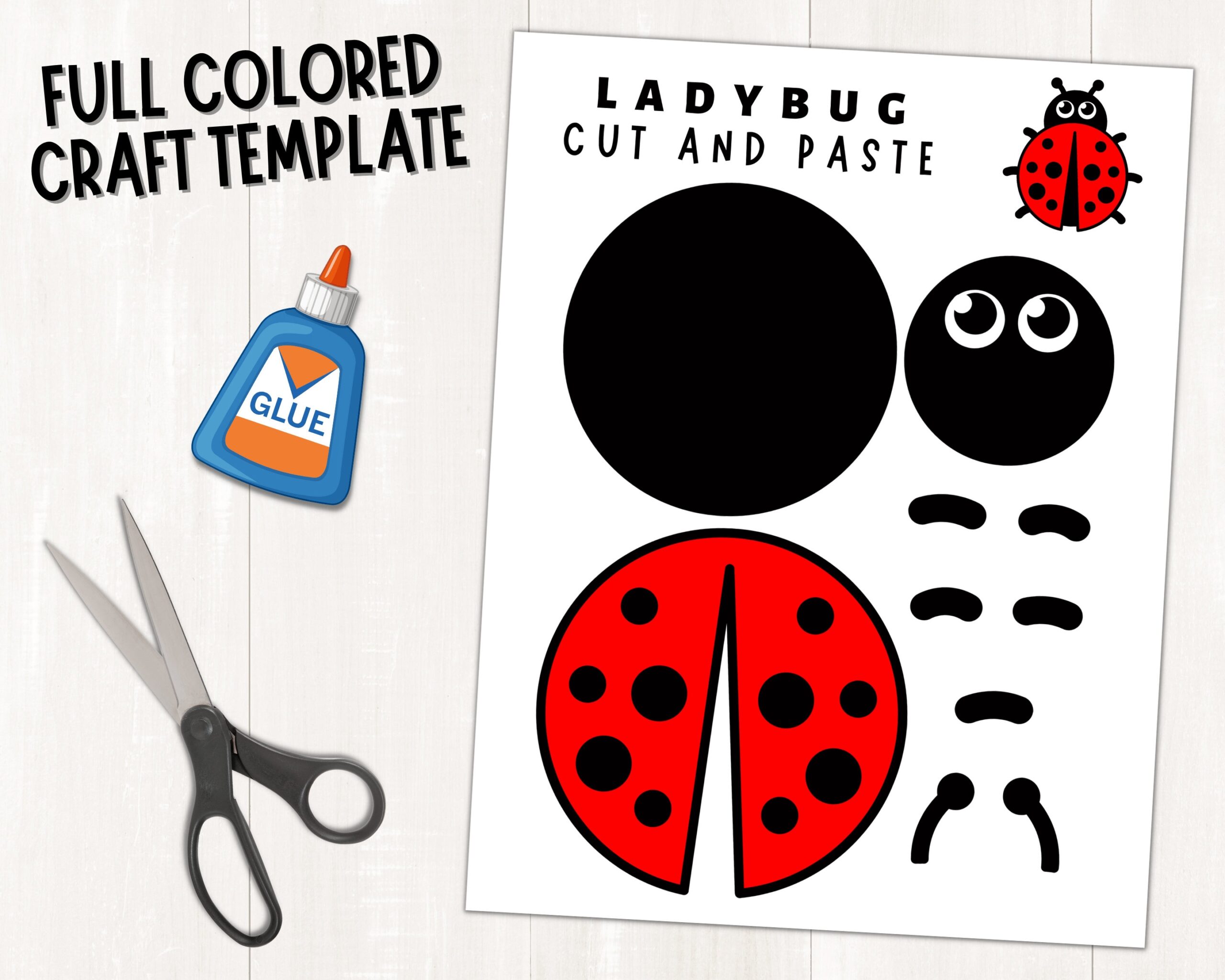 printable ladybug craft template