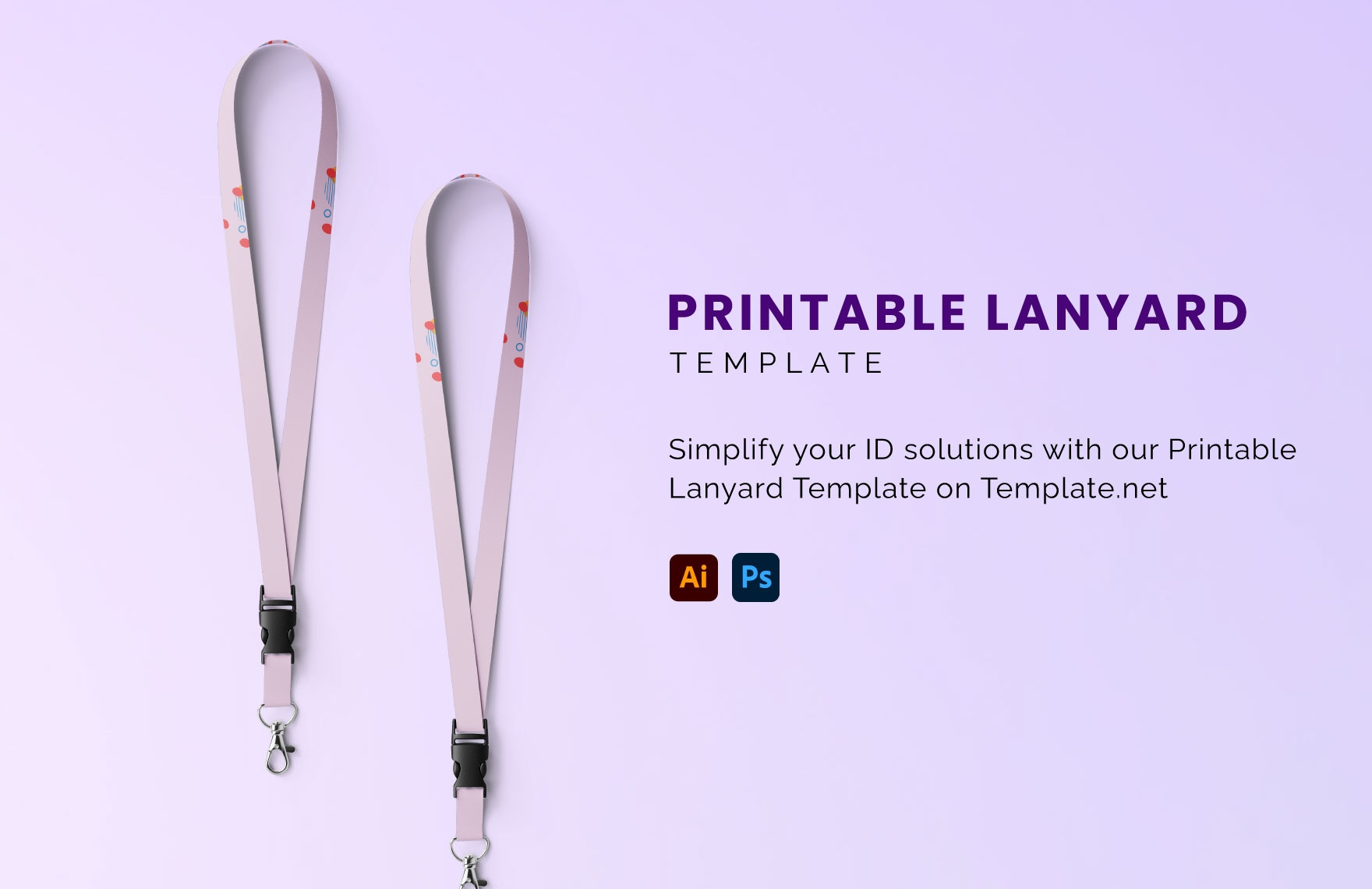 Printable Lanyard In Illustrator PSD Download Template