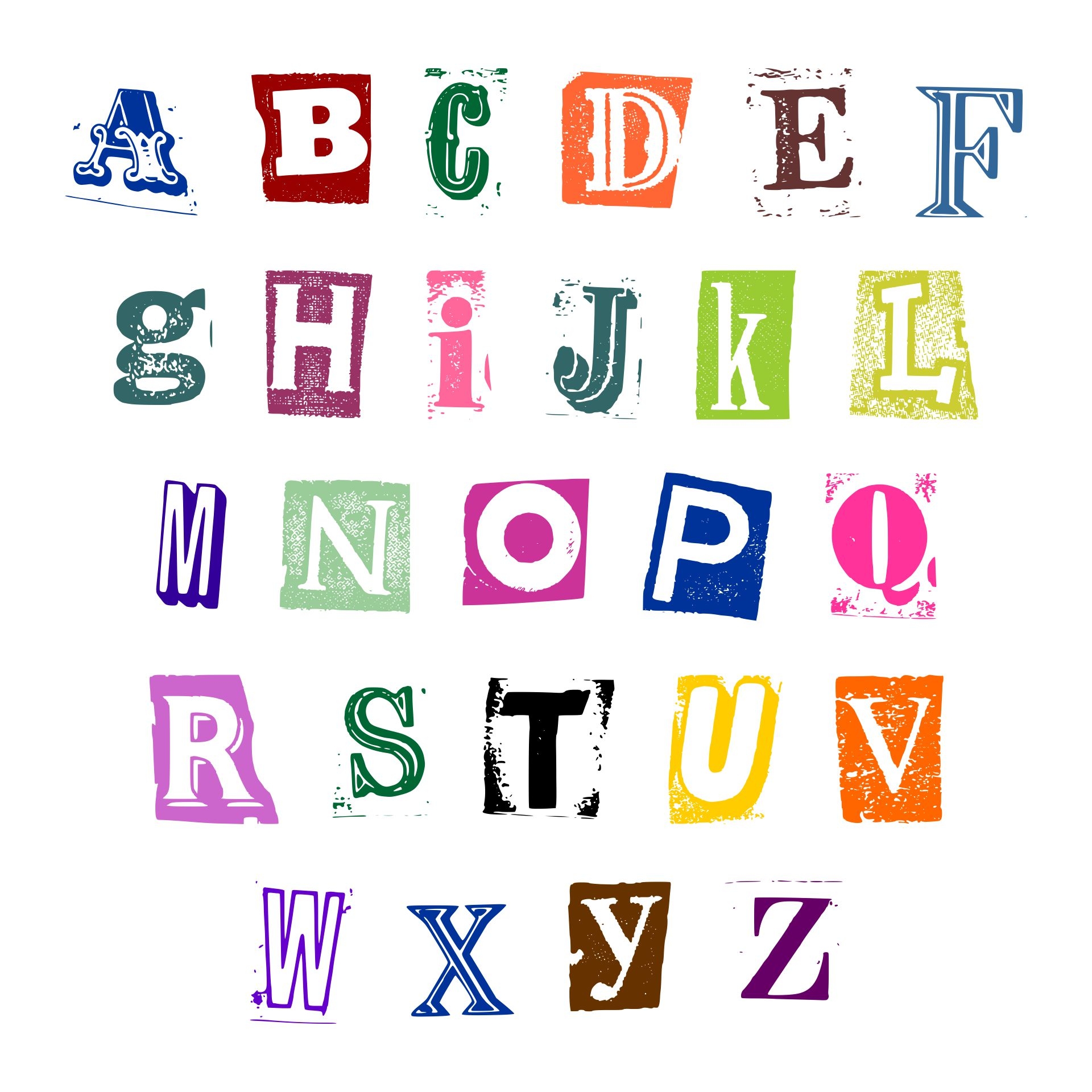 Printable Letter Cut Outs