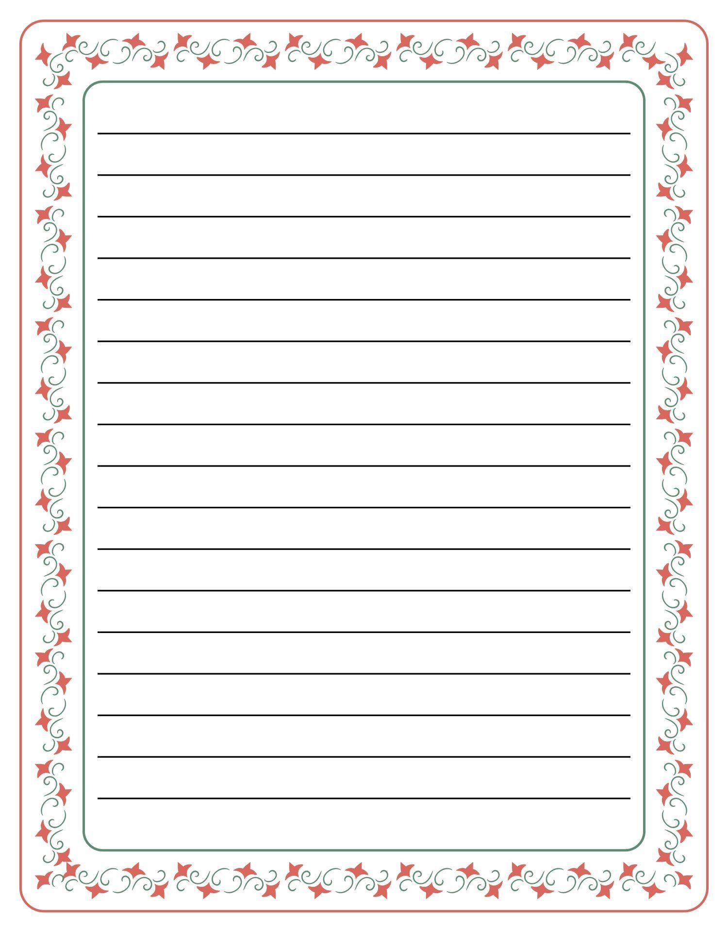 Printable Lined Paper With Borders Printable Lined Paper 47 OFF