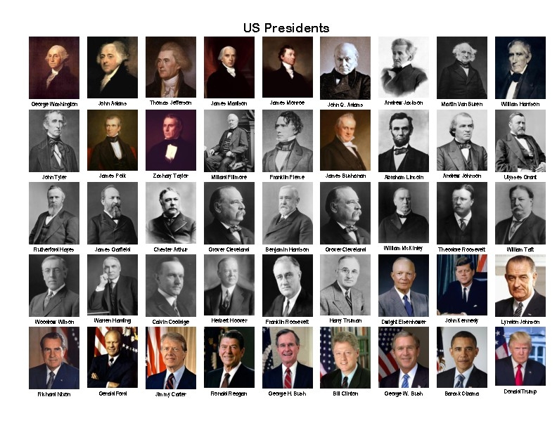 printable list of presidents in order with pictures pdf