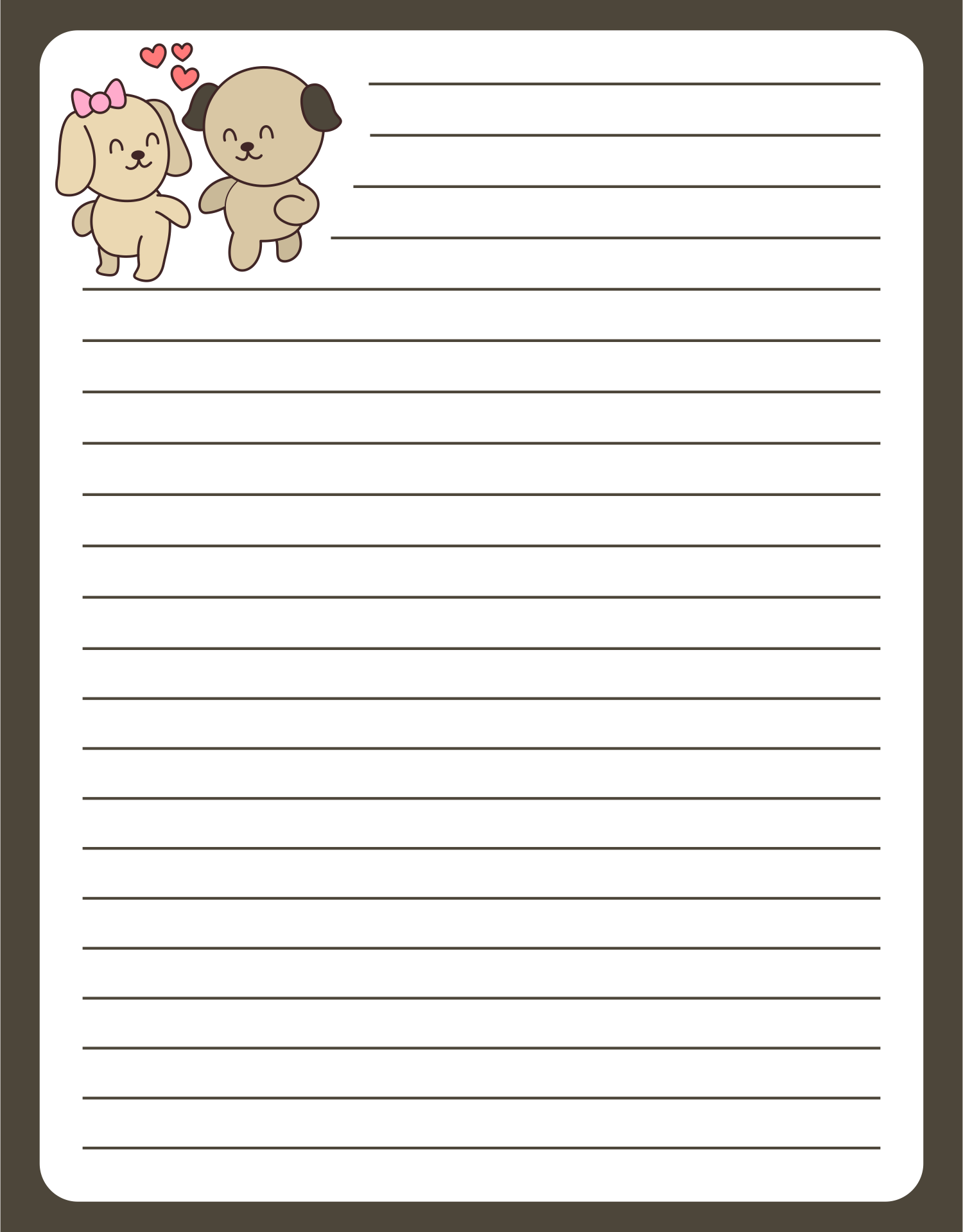 letter paper design printable