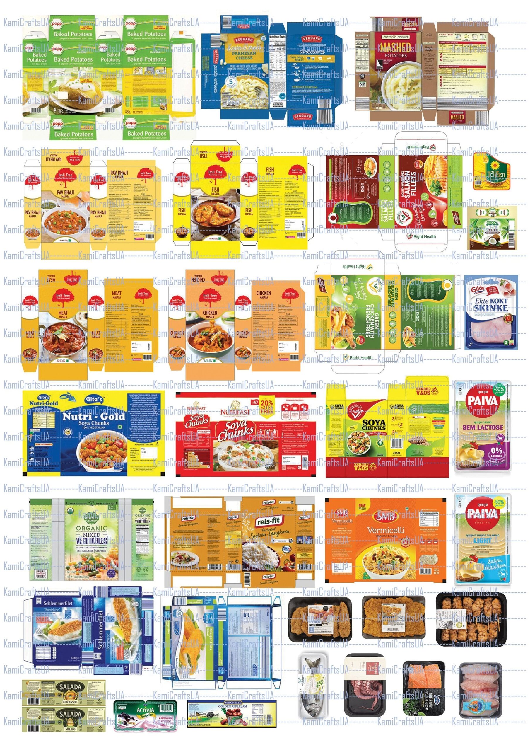 Printable Miniature Food Packaging For Miniature Dollhouse 1 6 Scale