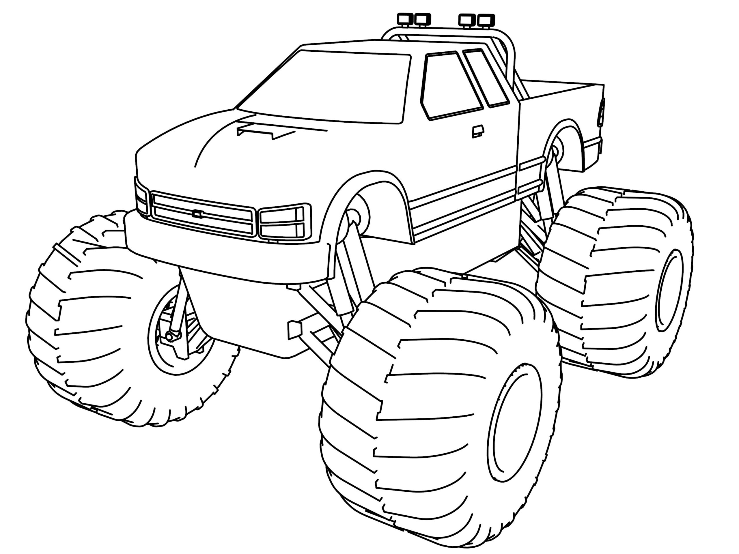 Printable Monster Truck Coloring Page