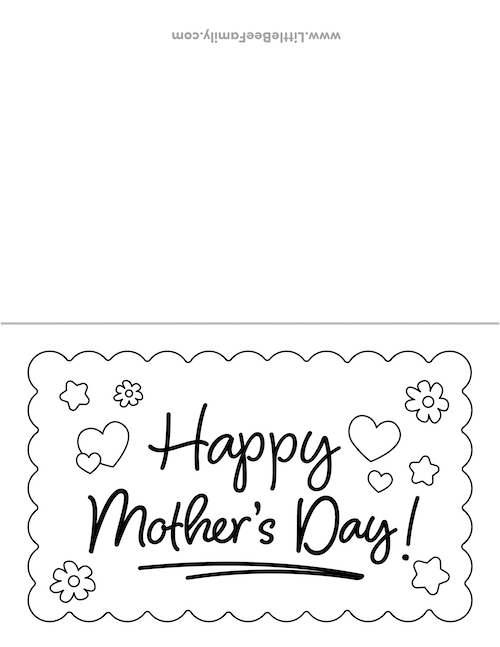 printable mother's day card template