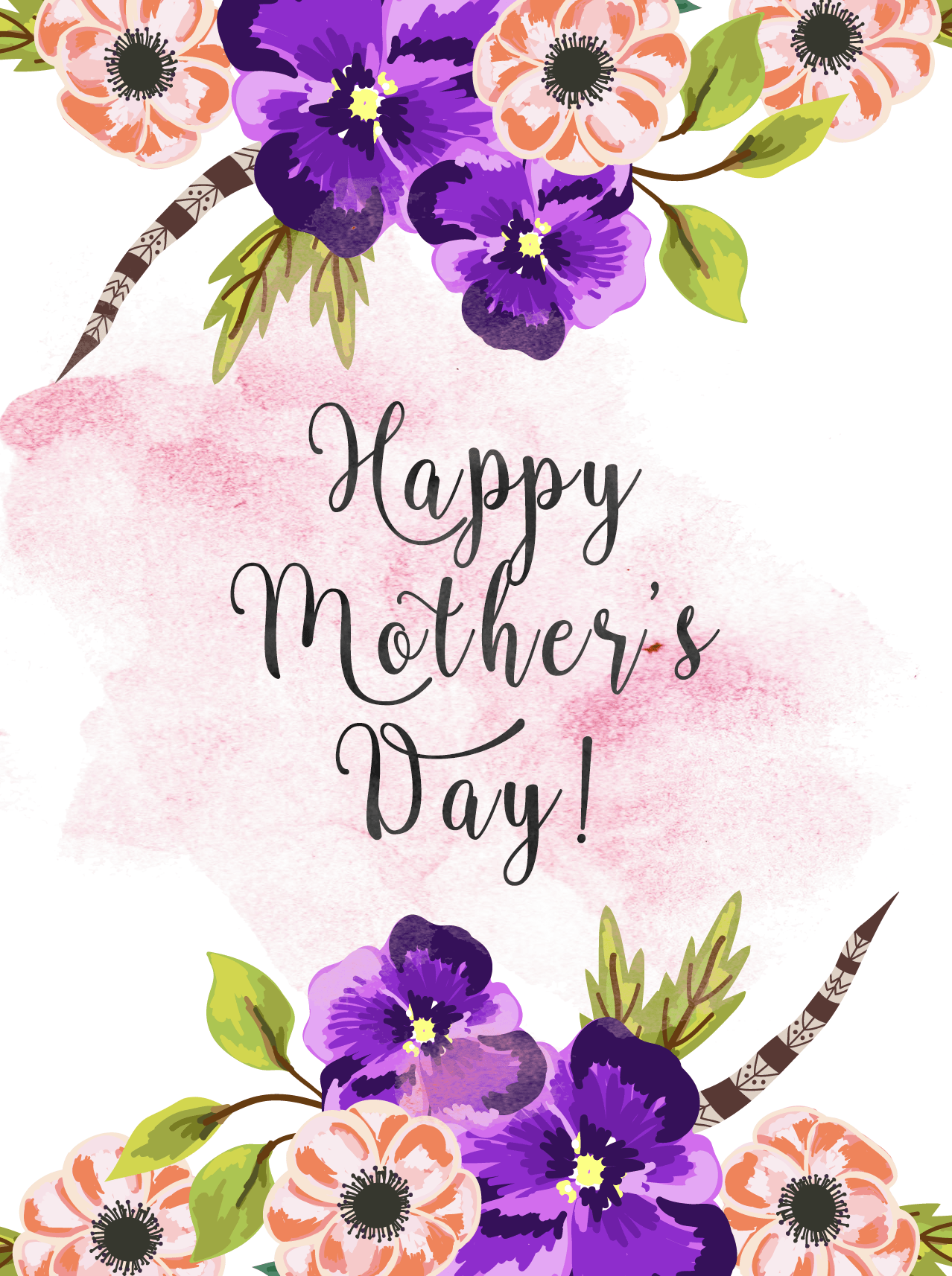 mothers day card template printable