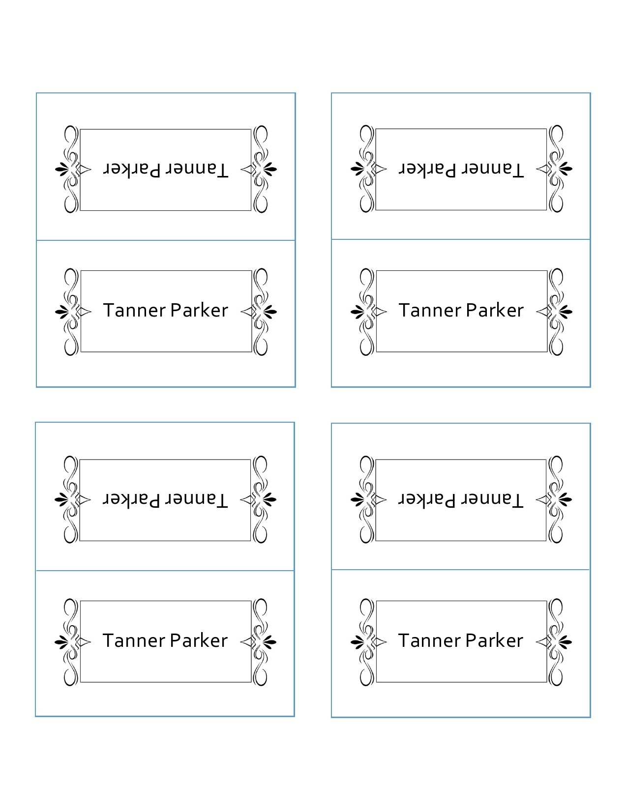 printable downloadable place card template