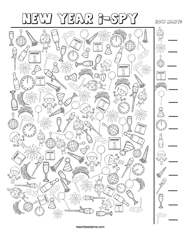 printable new years activities