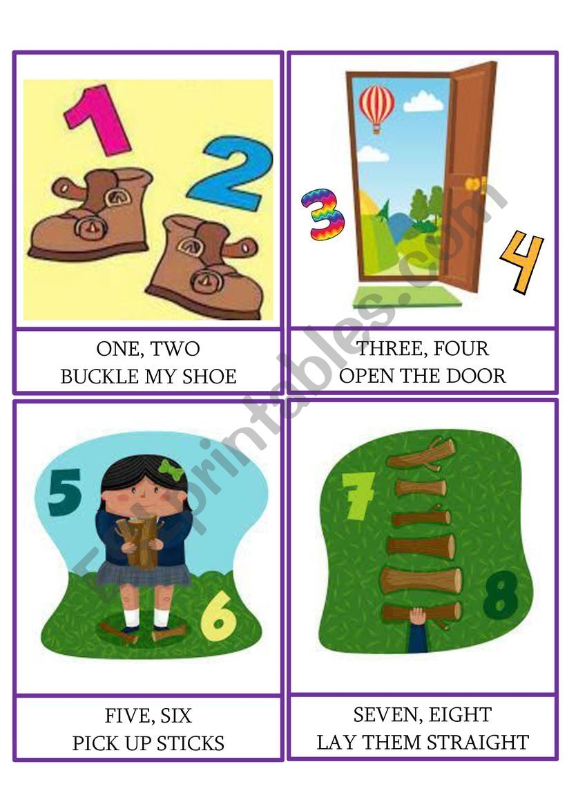Printable One Two Buckle My Shoe Printable Word Searches