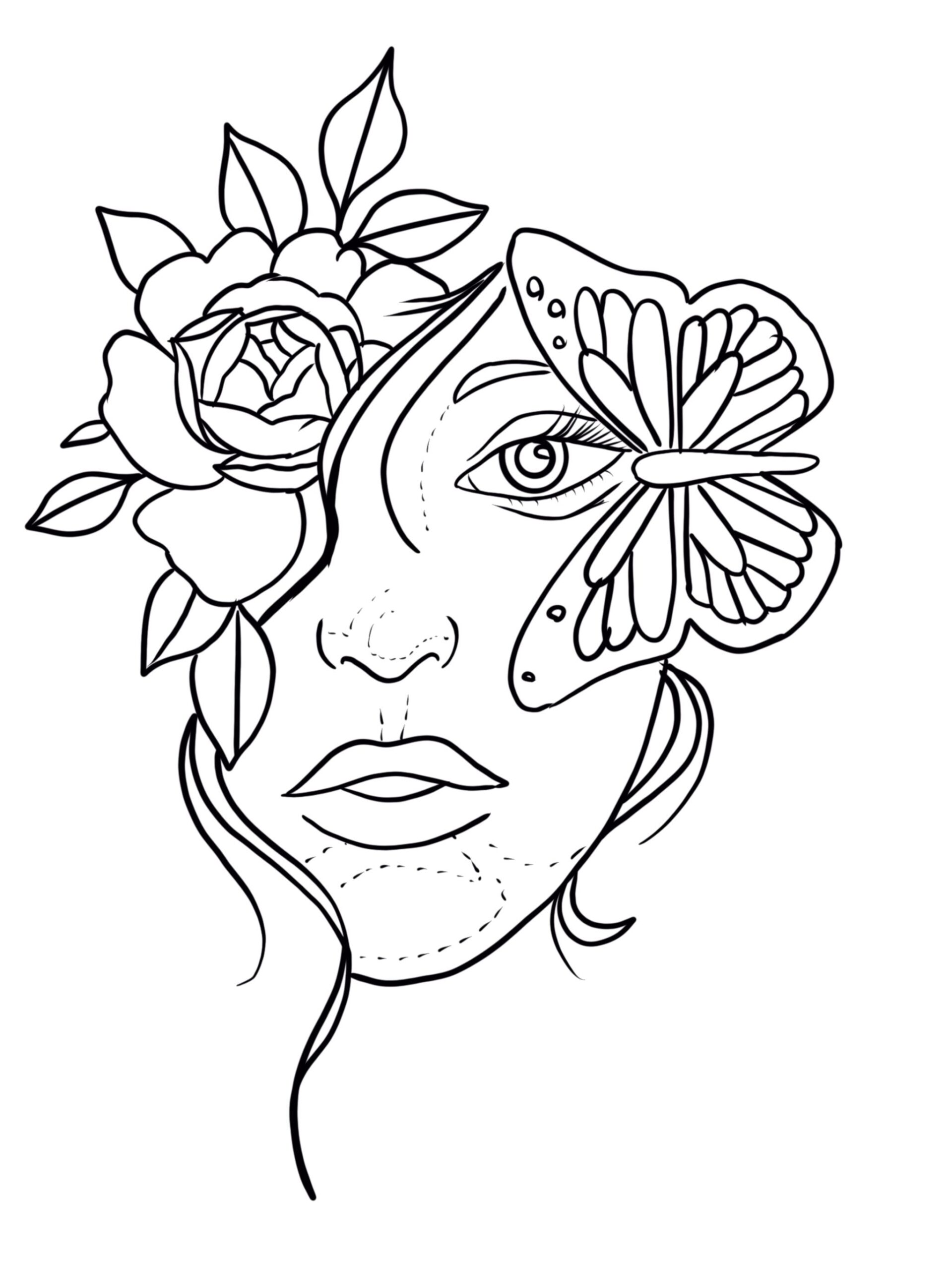 Printable Outline Tattoo Stencil Designs