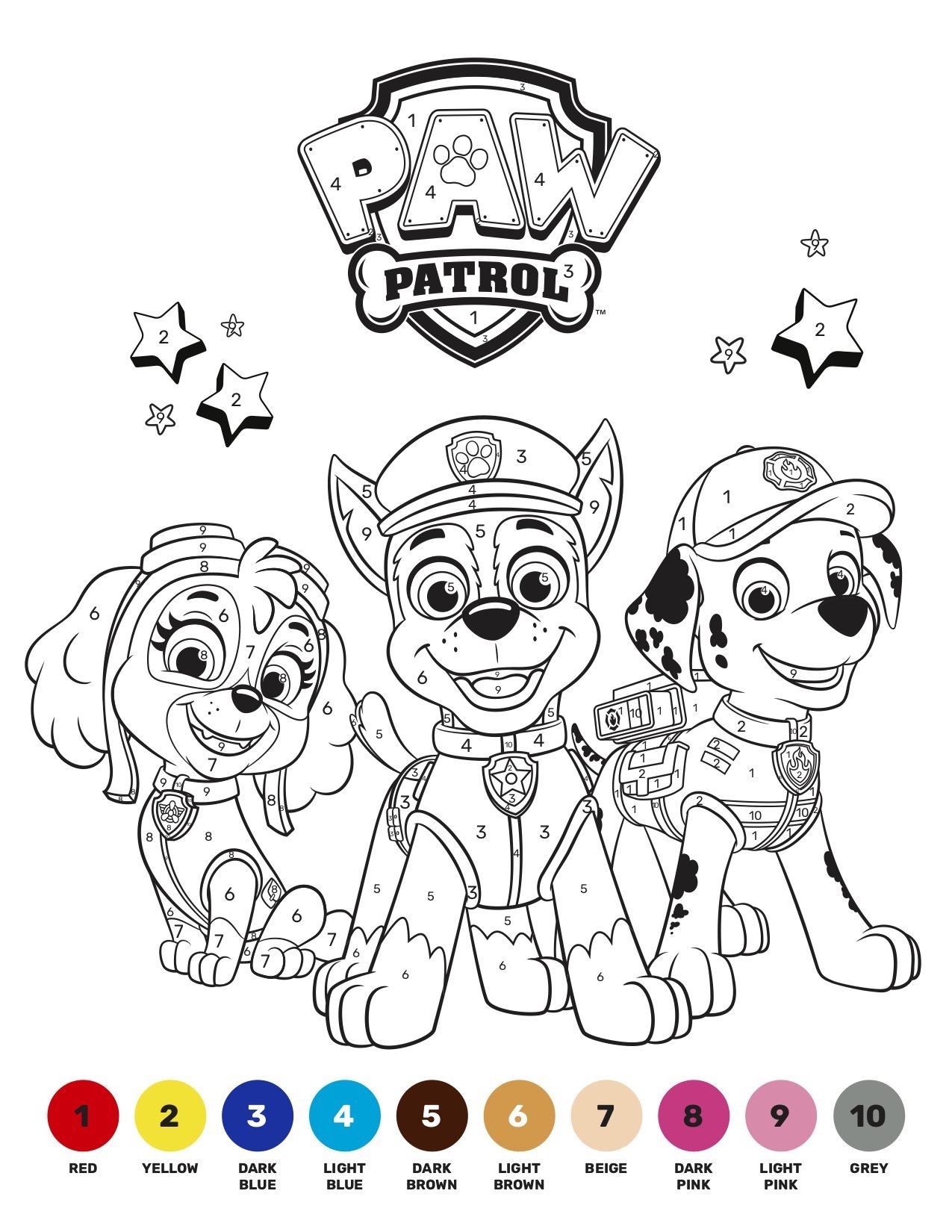 Printable Paw Patrol Color Pages Printable Calendars AT A GLANCE