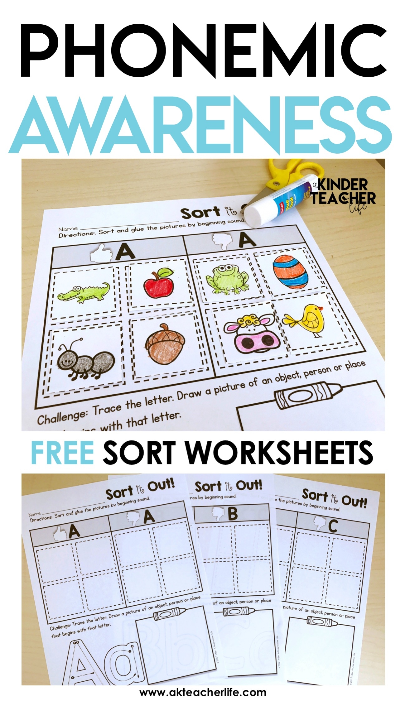 phonemic awareness printable activities for kindergarten