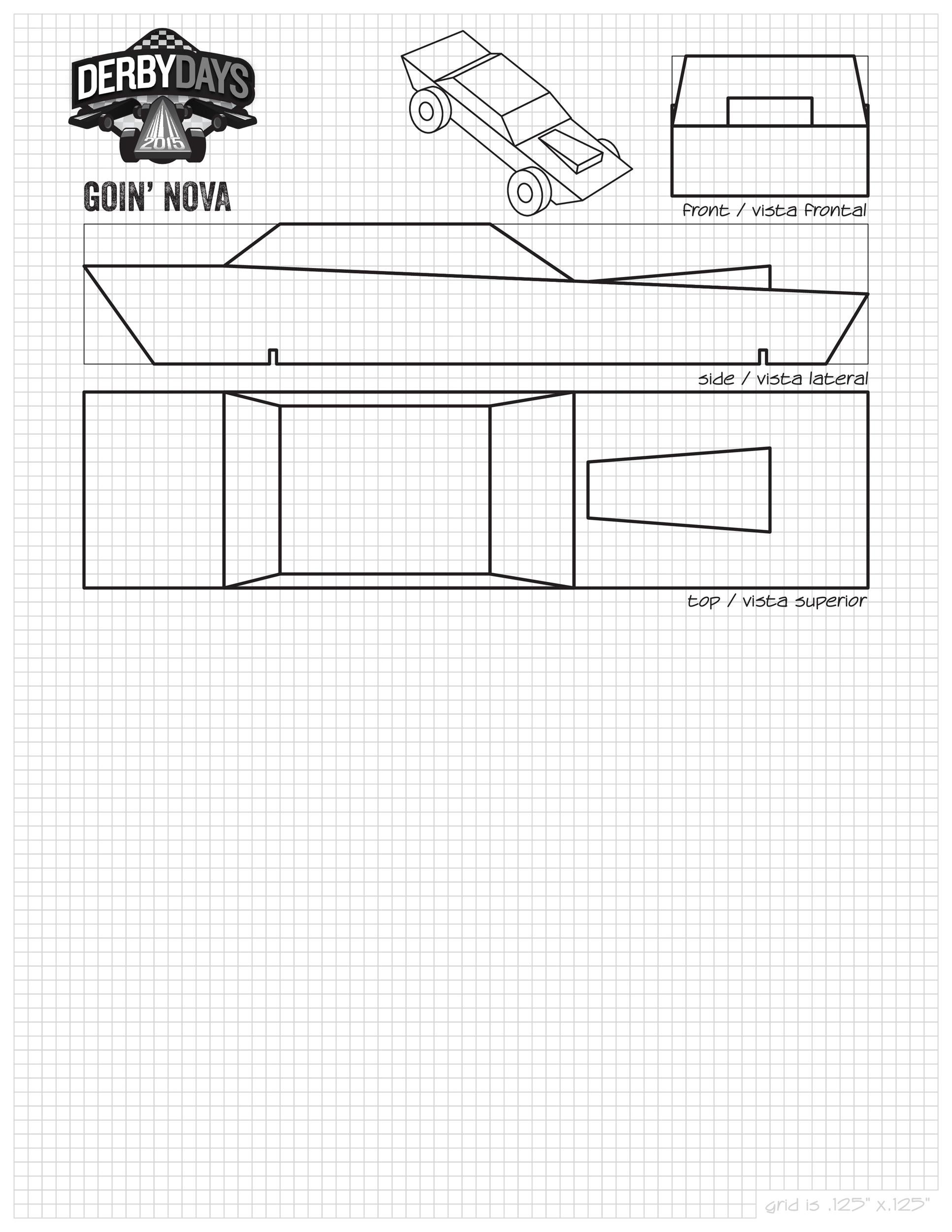 Printable Pinewood Derby Car Templates