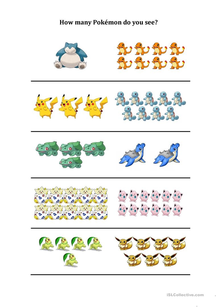 Printable Pokemon Activities